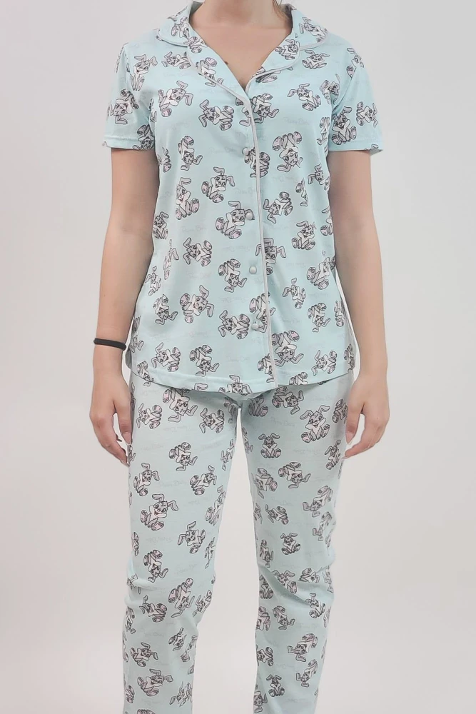 Pijama dama 416 albastru deschis | ulus