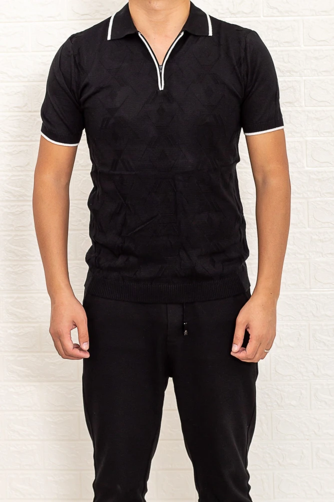 Tricou barbati 1528 negru | fashion