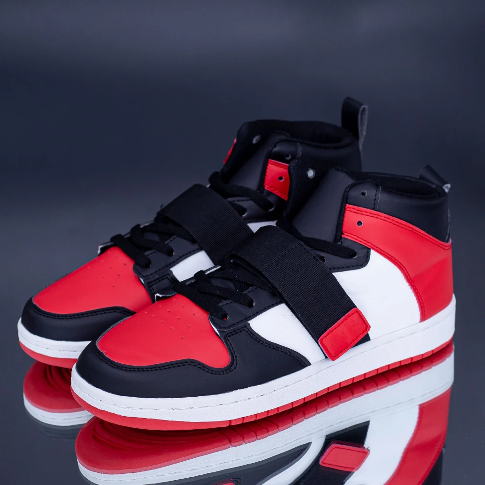 Pantofi sport barbati h54 negru-rosu | rxr