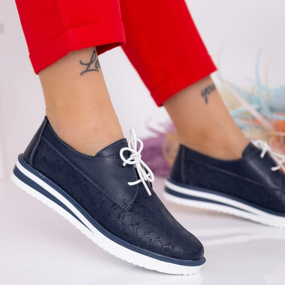 Pantofi casual dama 1236 albastru inchis | botinelli