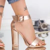 Sandale Dama cu Toc gros XKK161D Champagne Mei