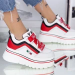 Pantofi Sport Dama cu Platforma 2018 Rosu Mei