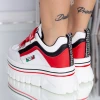 Pantofi Sport Dama cu Platforma 2018 Rosu Mei