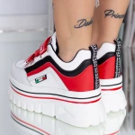 Pantofi Sport Dama cu Platforma 2018 Rosu Mei