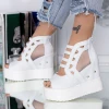 Sandale Dama cu Platforma WL171 Alb Mei