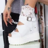 Sandale Dama cu Platforma WL176 Alb Mei