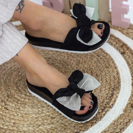 Papuci Dama WS220 Negru-Alb Mei