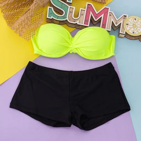 Costum de Baie Dama 2 Piese A2045 Verde neon Meina