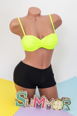 Costum de Baie Dama 2 Piese A2045 Verde neon Meina
