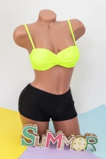 Costum de Baie Dama 2 Piese A2045 Verde neon Meina