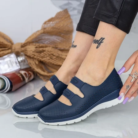 Balerini Dama XH2067 Albastru inchis Angel Blue