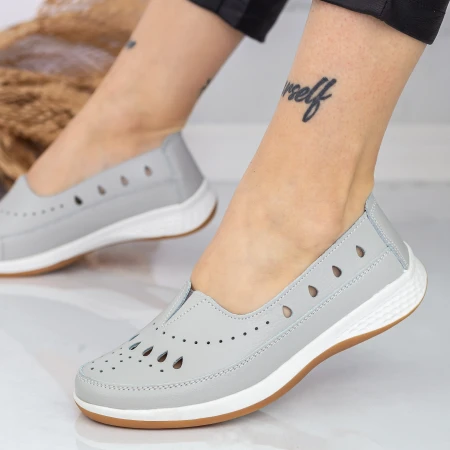 Pantofi Casual Dama PL015 Gri deschis » MeiMei.Ro