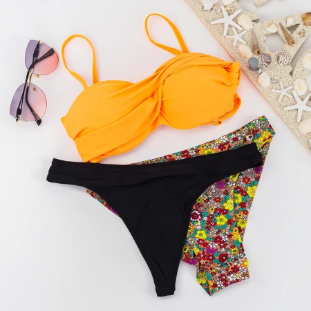 Costum de Baie Dama 3 Piese F09 Portocaliu Meina