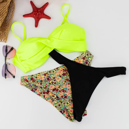 Costum de Baie Dama 3 Piese F09 Verde Neon Meina