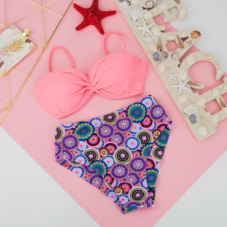 Costum de Baie Dama 2 Piese M096 Roz Meina