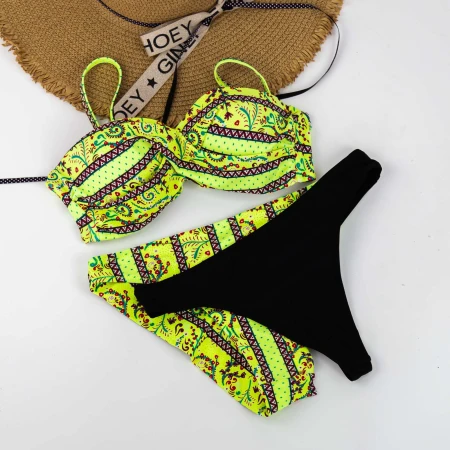 Costum de Baie Dama 3 Piese MM028 Verde Neon Meina