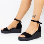 Sandale Dama cu Platforma LM358 Negru Mei