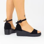 Sandale Dama cu Platforma LM358 Negru Mei