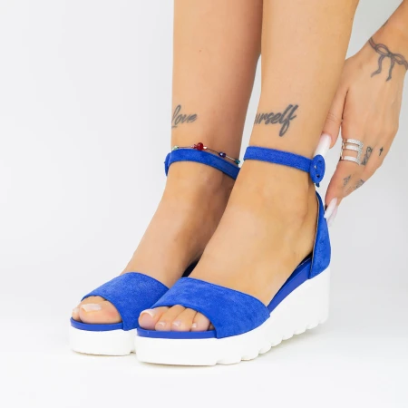 Sandale Dama cu Platforma LM358 Albastru Mei