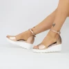 Sandale Dama cu Platforma LM358 Champagne Mei
