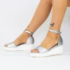 Sandale Dama cu Platforma LM358 Argintiu Mei