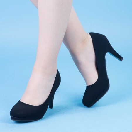 Pantofi cu Toc QZL131A Black Mei