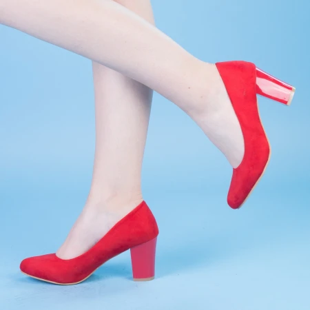 Pantofi cu Toc QZL128A Red Mei