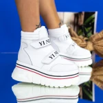 Pantofi Sport Dama cu Platforma 2W252 Alb Mei