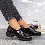 Pantofi Casual Dama 191018-1 Negru-Rosu Formazione