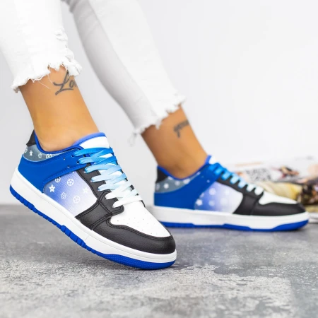 Pantofi Sport Dama 2XJ70 Negru-Albastru Mei