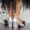 Pantofi cu Toc gros 2YXD30 Argintiu Mei