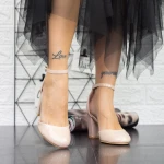 Pantofi cu Toc gros 2YXD50 Bej Mei