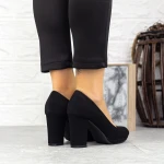 Pantofi cu Toc gros 2YXD33 Negru » MeiMei.Ro