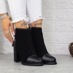 Botine Dama cu Toc gros 2MX379 Negru » MeiMei.Ro