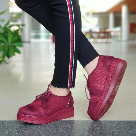 Pantofi Casual Dama YT11 Winered Mei