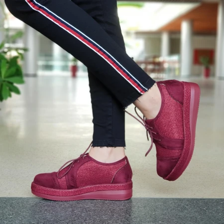 Pantofi Casual Dama YT11 Winered Mei