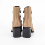 Botine Dama cu toc gros K822-1B Kaki » MeiMei.Ro