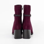 Botine Dama cu toc gros K850-34B Visiniu » MeiMei.Ro