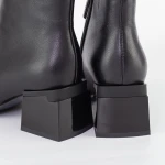 Botine Dama cu toc gros K4098-3190D Negru » MeiMei.Ro