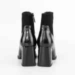 Botine Dama cu toc gros K9191-1A Negru » MeiMei.Ro