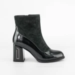 Botine Dama cu toc gros K9191-1B Verde » MeiMei.Ro