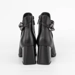 Botine Dama cu toc gros K9191-3A Negru » MeiMei.Ro