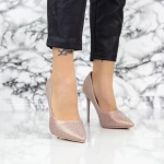 Pantofi Stiletto 2YZ1 Champagne » MeiMei.Ro