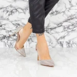 Pantofi Stiletto 2XKK6 Champagne » MeiMei.Ro