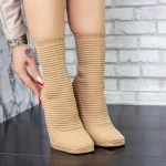 Botine Dama cu Toc subtire 2BLD1 Kaki » MeiMei.Ro