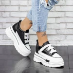 Pantofi Sport Dama cu Platforma 2W50 Negru » MeiMei.Ro