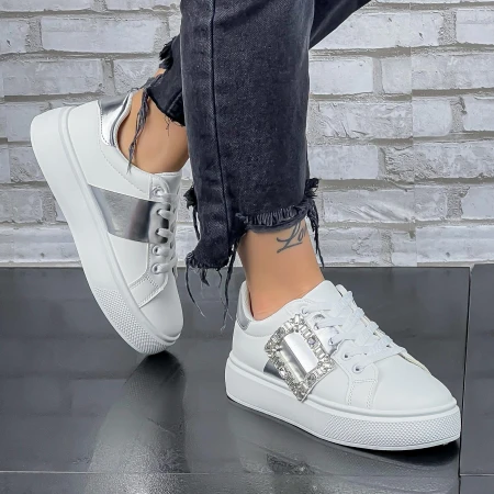 Pantofi Sport Dama 2B11 Argintiu » MeiMei.Ro