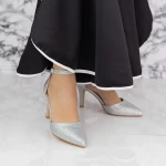 Pantofi Stiletto 2YXD66 Argintiu » MeiMei.Ro