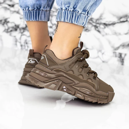 Pantofi Sport Dama 2WL86 Kaki » MeiMei.Ro