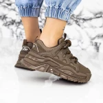 Pantofi Sport Dama 2WL86 Kaki » MeiMei.Ro